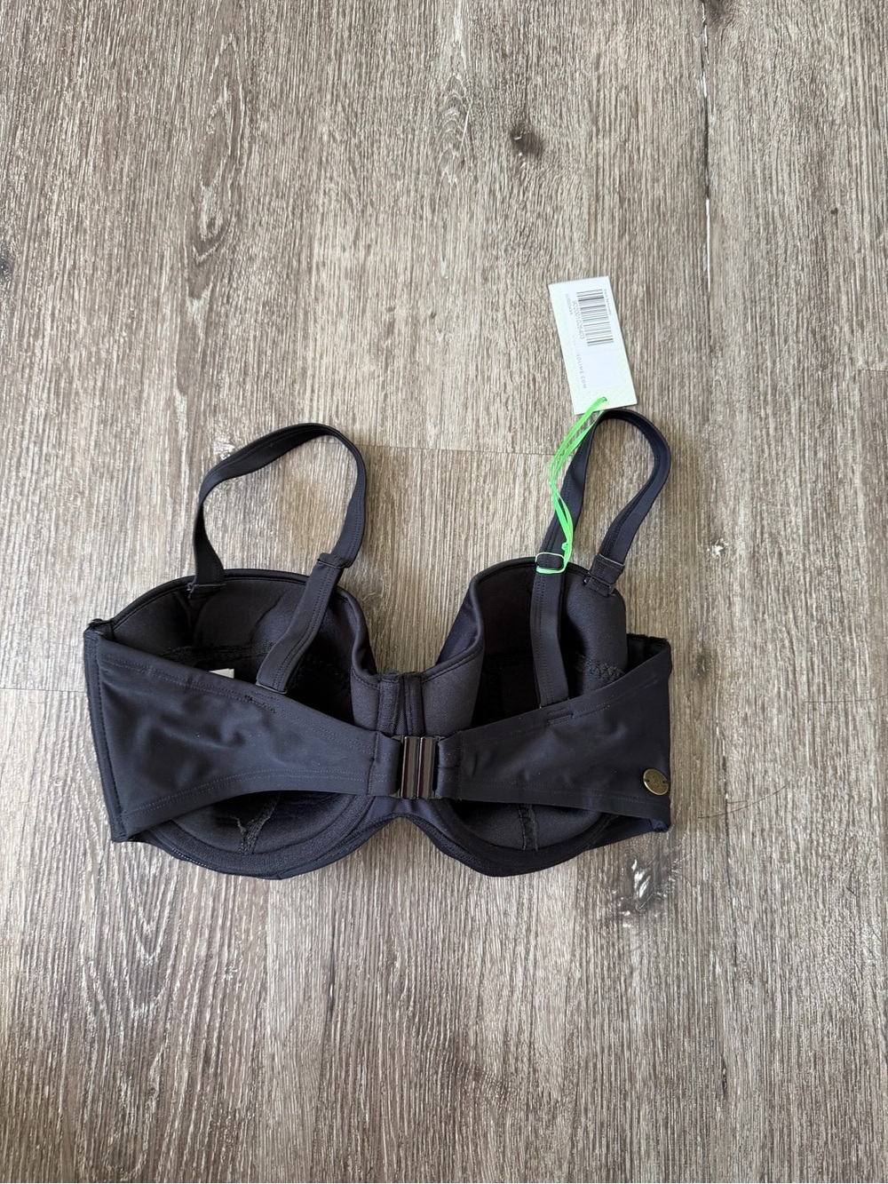 Lilly Pulitzer Black Underwire Balconette Bikini Top with Adjustable Straps - Picture 4 of 7